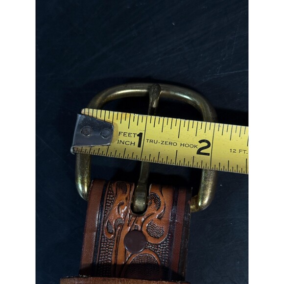 Personalized Andi Western Brown Tooled Leather Belt Southwestern Belts Size 28 main image 5